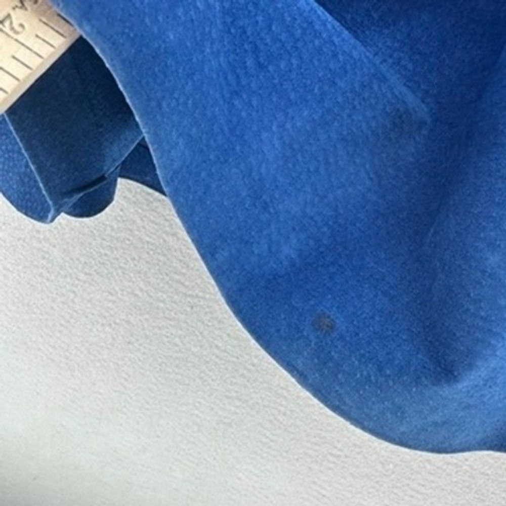 VTG Leathercraft Process Blue Suede Leather Midi Skirt High Waist 24" 1980s 80s - Picture 7 of 12